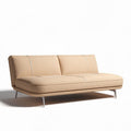Sofa in beige stof met metalen poten 200 x 90 x 85cm voor woonkamer