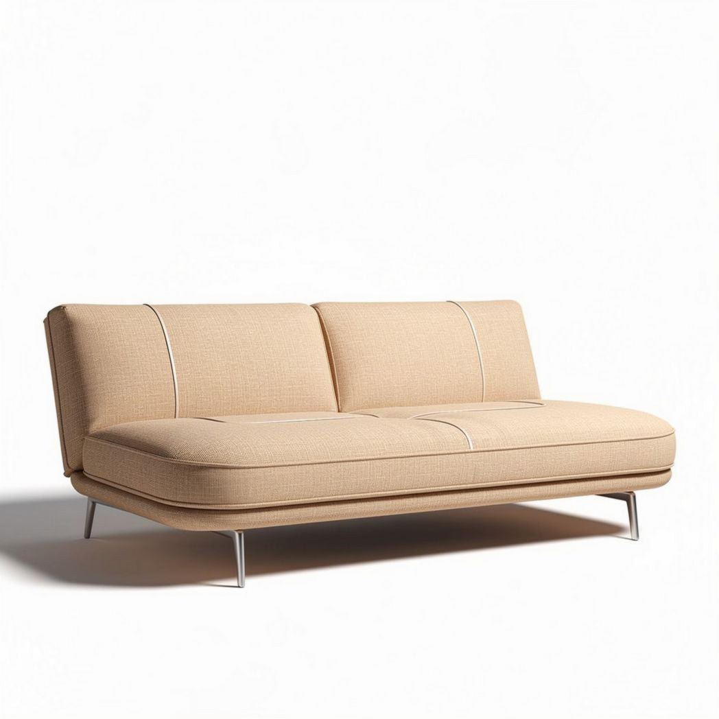 Sofa in beige stof met metalen poten 200 x 90 x 85cm voor woonkamer