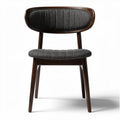 Eetkamerstoel met stoffen bekleding en houten poten 45 x 45 x 85cm